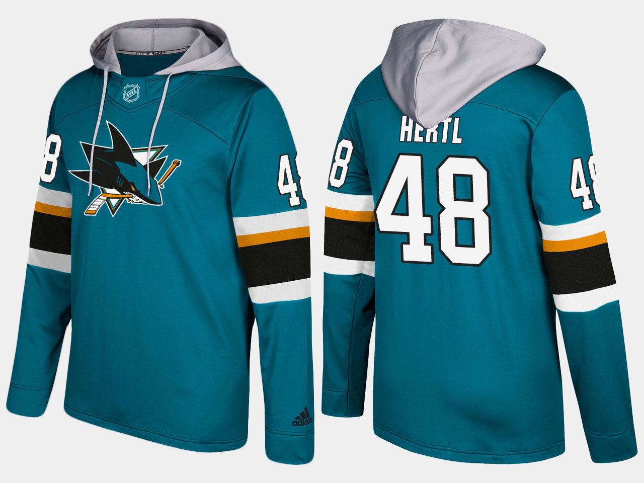 NHL Men San Jose sharks 48 tomas hertl blue hoodie